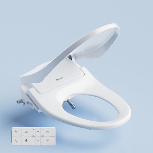 Toilet Seat with Adjustable Warm Water Wash, Wireless Remote, Stainless Steel Nozzle