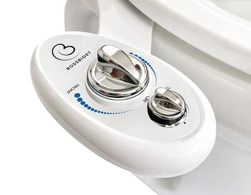 Toilet Seat - Dual Nozzles, Self-Cleaning, Non-Electric Water Sprayer, Save Money