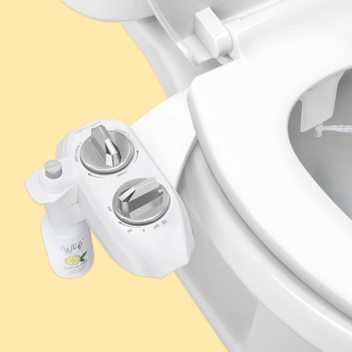 Bidet Dual Nozzle, Built-In Deodorizing Spray, Non-Electric Bidet Attachment