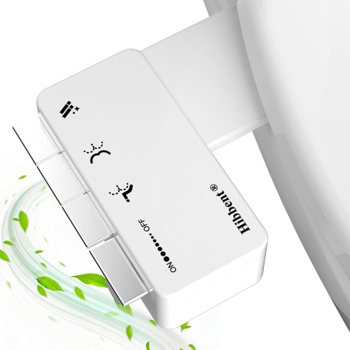 Toilet Seat, Adjustable Fresh Cold Water Pressure Bidet Sprayer, Retractable Dual Nozzles for Rear & Feminine Wash