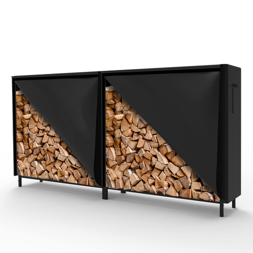 WALMANN 8ft Firewood Rack with Cover