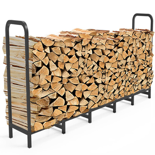 6.7ft Firewood Rack Holder, Adjustable Heavy Duty Fire Log Stacker Stand for Fireplace