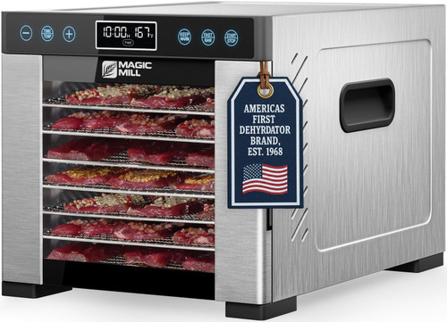 Magic Mill Pro Food Dehydrator Machine | Powerful 600W Rear Fan Even-Drying System