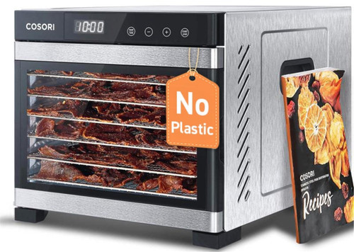 COSORI Food Dehydrator, Bigger Than 7 Trays with Large 6.5 ft² Drying Space, Stainless Steel Trays