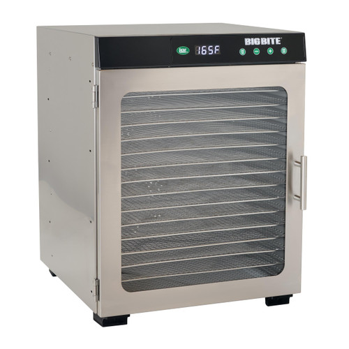 LEM Products BigBite 16-Tray Stainless Steel Dehydrator, Food Dehydrator for Beef Jerky, Meat, Vegetables