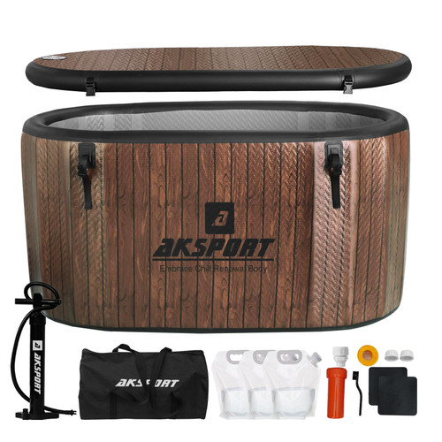 Bath Tub for Athletes, 151 Gallons Inflatable Cold Plunge Tub Compatible with Water