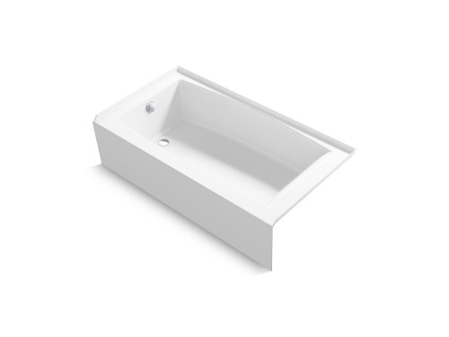 Entity 60" x 32" Alcove Bath, Left Drain, White
