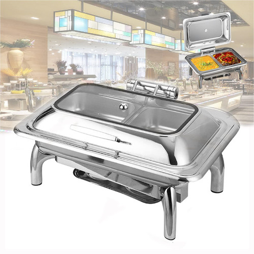 Stainless Steel Chafer Dish, Buffet Servers and Warmers Food Warmer for Parties Warming Tray