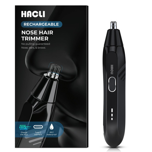 Nose Hair Trimmer for Men Women - Electric Nose Hair Clipper with Replaceable Stainless Steel Blade
