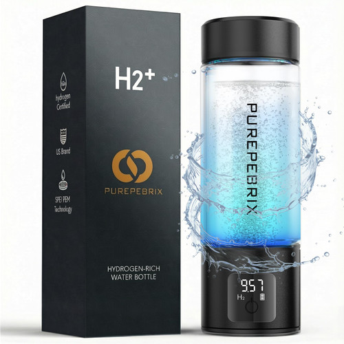 Upgraded Hydrogen Water Bottle Generator Glass, Touch Screen