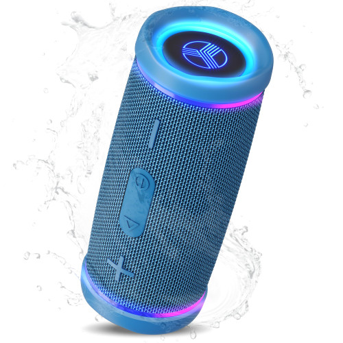 TREBLAB HD77 – Waterproof Bluetooth Speaker, 25W Loud 360° Sound, Deep Bass, IPX7, TWS Pairing, RGB Lights, 20H Battery, Portable Wireless Speaker for Outdoor, Beach, Camping, Party, Travel