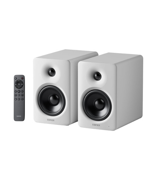 Edifier M90 Computer Speakers, 100W RMS Desktop Speakers, Hi-Res Audio, LDAC,Bluetooth 6.0 Compact Speaker, HDMI eARC/Optical/USB-C/AUX Input, SUB Out Powered Speakers, Remote Control for TV/PC-White