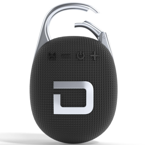 Dolphin Waterproof Clip-On Bluetooth Speaker – Portable & Rechargeable, Perfect for Hiking, Travel, Beach, Pool, and Outdoor Adventures (Black)