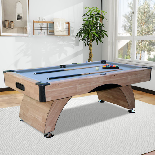 7 FT Pool Table with Premium Accessories, Durable Matte-Black Finish, and Heavy Duty Legs for Modern Adult
