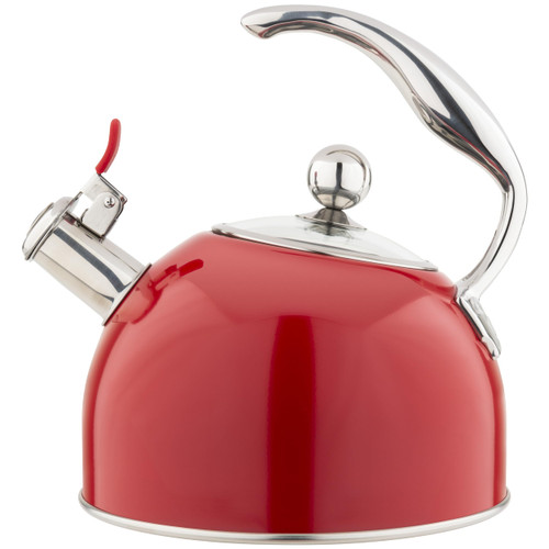 Stainless Steel Tea Kettle, 2.6 Quart Stovetop Hot Water Pot with Tempered Glass Lid
