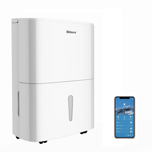 150 Pint Energy Star Dehumidifier with Pump and WIFI for Large Room/Basement (7,000 Sq.Ft) - Auto Drain Hose, Continuous Drainage