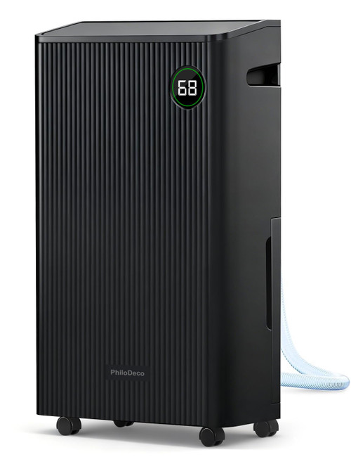 PHILODECO 80 Pint 4500 Sq.Ft with Drain Hose, Automatic Defrosting, Intelligent Humidity Control with 24HR Timer