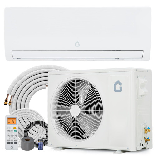 GarveeTech 12,000 BTU Mini Split Air Conditioner, 19 SEER2 115V Ductless Split-System Air Conditioner with Heat Pump, Cools Up to 750 Sq.Ft, Remote Control, Includes Installation Kit