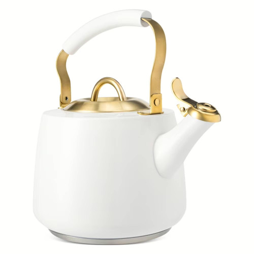 Stainless Steel Stovetop Tea Kettle, 1.8 Liter Capacity, Whistling Kettle with Folding Handle