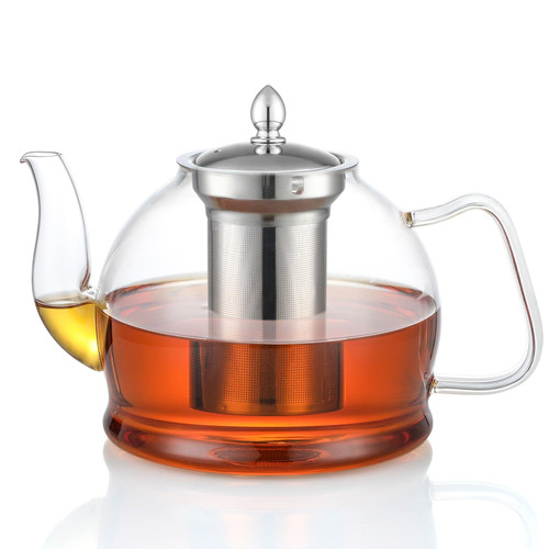 1500ml Glass Teapot with Removable Infuser, Stovetop Safe Tea Kettle