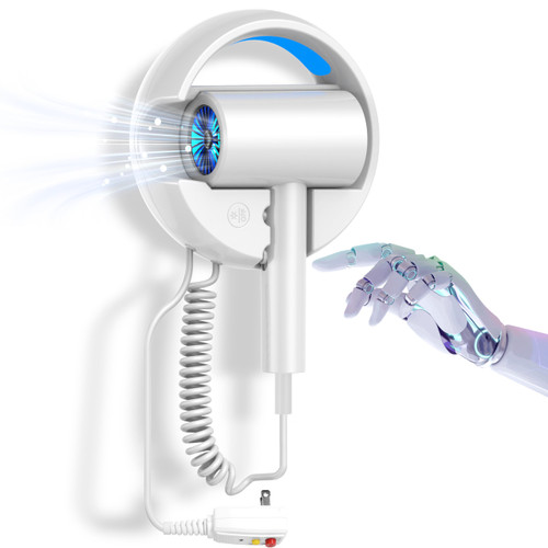 Mounted Hair Dryer for Bathroom（with Night Light） Professional Styling HairDryer