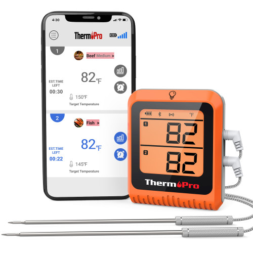 ThermoPro TP920 Wireless Meat Thermometer 150M Bluetooth Rechargeable Barbecue Grill Kitchen Digital Thermometer For Meat Oven