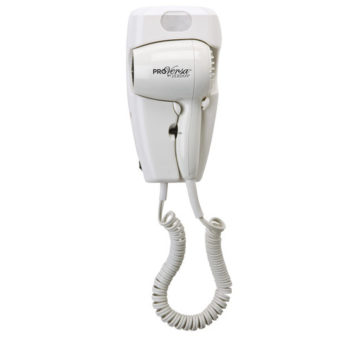 Mount Hair Dryer - White Plug-in Hotel Style