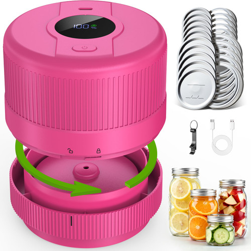 Mason Jar Vacuum Sealer Kit, Electric Sealer for Wide and Regular Mouth Mason Lids