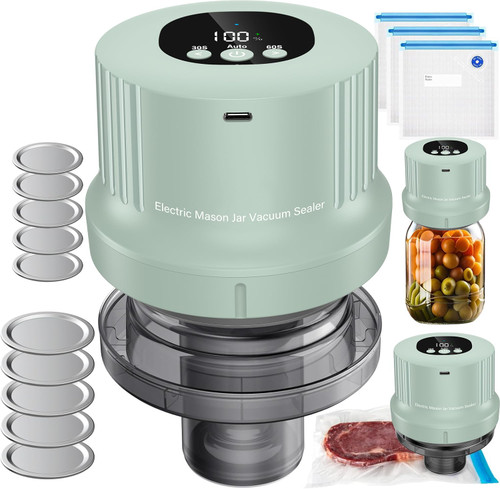 Mason Jar Vacuum Sealer Kit-Full-Automatic-Jar-Sealer-Vacuum-Sealing