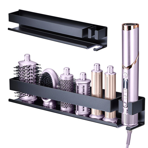 Wall Mounted Curling Iron Holder, Hair Dryer Holder for Curling Iron