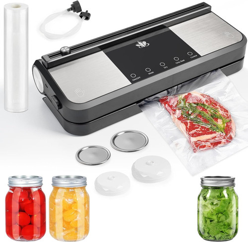 Rechargeable Vacuum Seal Machine for Dry/Moist Food Storage to Extend Fresh