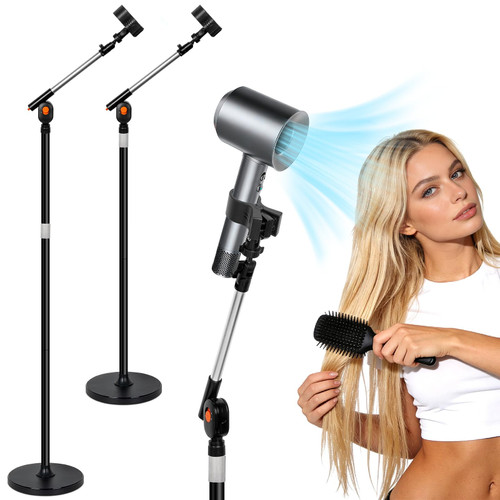 Hair Dryer Holder Stand with Rotary Lock Swing Arm, 23.6–63