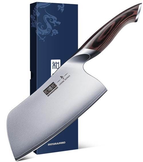 7 Inch Butcher Knife, Japanese High Carbon Steel Heavy Duty Meat Cleaver Knife