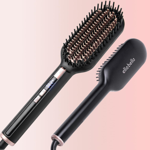 Hair Straightening Brush • Heated Straightener Brush Comb