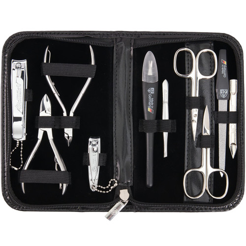 10 piece manicure pedicure grooming kit set for professional finger & toe nail