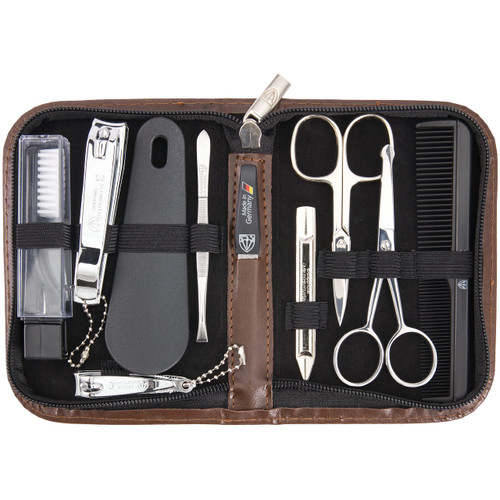 10 piece manicure pedicure grooming kit set