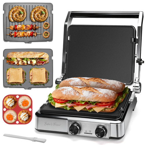 4-slice Panini Press Grill Cheese Sandwich Maker, Electric Grill