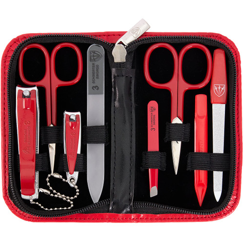 8 piece manicure pedicure grooming kit set for professional finger & toe nail care