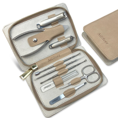 9-in-1 Stainless Steel Professional large Nail Cutters and nail clippers Set
