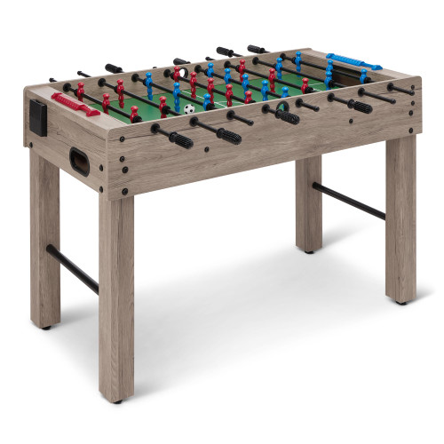Amazon Basics 48-Inch Foosball Table Soccer Game Room Size with 4 Balls and 2 Cupholders, Oak