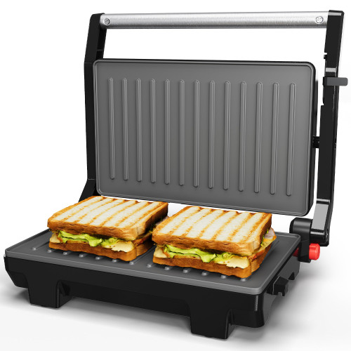 Panini Press Sandwich Maker: Electric Panini Press Grill with Locking Lid