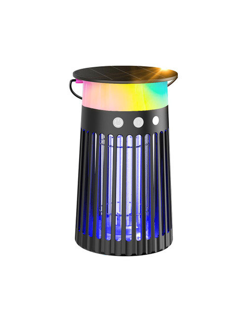 NEXLY SJZ-091 Solar Bug Zapper Portable Outdoor Waterproof Mosquito Killer Indoor Home Rechargeable Fruit Fly Trap 4200V Electric Gnat Traps for Room Garden Courtyard Kitchen Camping Backyard