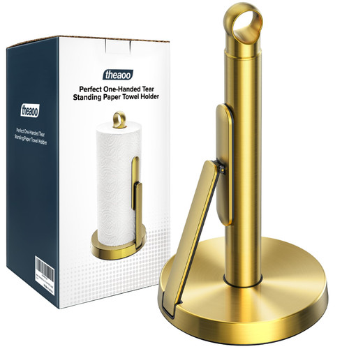 Heavy-Duty Stainless Steel Paper Towel Holder with Tension Arm