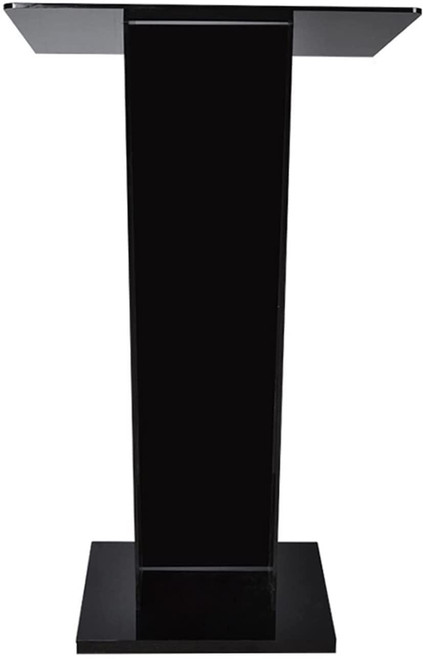 ZEELYDE Lectern Podium Stand,Clear Podium Clear Podium Stand, Portable Schools Church Office with Wide Reading Countertop Surface， Professional Church Lecture, 4 Style