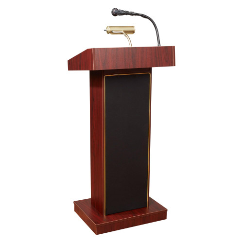 Oklahoma Sound 800X- My/LWM-7 Orator Lectern & Headset Mic, Mahogany