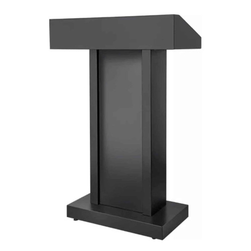 Presentation Lectern Stand,Presentation Lectern,Podium Stand Stainless Steel Podium Modern Heavy Duty Conference Podium Stand Floor Portable Lectern Wide Reading(Black)