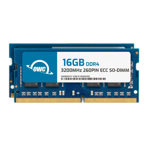 OWC 32GB (2x16GB) DDR4 3200MHz PC4-25600 CL22 1RX8 ECC Unbuffered SODIMM 1.2V 260-pin