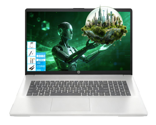 HP 17.3" HD+ LED Display Laptop Computer, for Students & Business Professionals| Intel i3-N305(Up to 3.8GHz)| 16GB RAM|256GB SSD| Wi-Fi 6| Multi-Tasking| Webcam| Long-Battery Life| Win 11| RK Bundle
