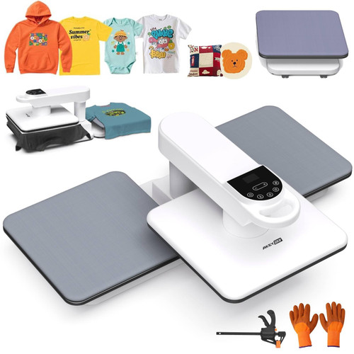 AKEYDIY 15x15 Heat Press, Dual Station Auto Heat Press Machine for T Shirts, Digital Heat Transfer Sublimation Printer Press Industrial-Quality Power Shirt Press for Home Crafters and Beginners