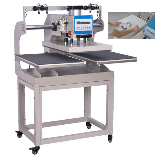 16x24 Pneumatic Heat Press Machine: WUMSTOT Dual Platen Up-Sliding Heat Transfer Press with Infrared Laser Positioning - 110V 2000W DTF Sublimation T-Shirt Press with Stand for Small Business